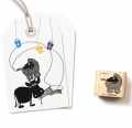 Stempel gestrickter Kinderwagen
