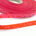 Webband Punkteband, pink-rot 10mm