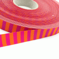 Webband Ringelband pink orange 15mm