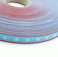 Webband Sterneband rot-hellblau 12mm