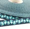 Tropfen Drops Webband, Blau in Blau 15mm