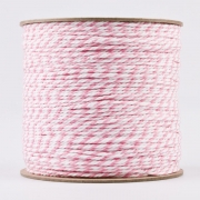Bakers Twine rosa weiß 2mm
