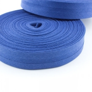 Schrägband blau aus Baumwolle 20mm