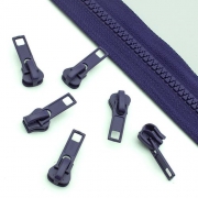 10 Stück Schieber lila für 5mm Profil-Reißverschluss