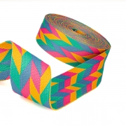 Gurtband Polyester 50mm Chevron bunt