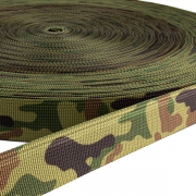 Gurtband Polyester 25mm camouflage grn