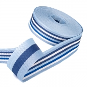 Gurtband Polyester-Baumwolle 38mm blau