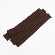 5er Pack Gurtband-Zuschnitt 25cm lang, 30mm breit, dunkelbraun