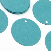 Geschenkanhnger aus Gmund La Vie Recyclee aquamarine rund 45 mm