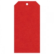 Geschenkanhänger aus Karton extra groß 60x120mm rot