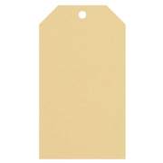 Geschenkanhänger aus Karton 45x80 mm beige