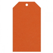 Geschenkanhänger aus Karton 45x80 mm mandarine