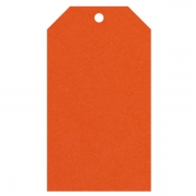 Geschenkanhänger aus Karton 45x80 mm orange