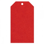 Geschenkanhänger aus Karton 45x80 mm rot