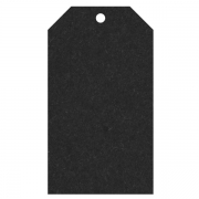 Geschenkanhänger aus Karton 45x80 mm schwarz
