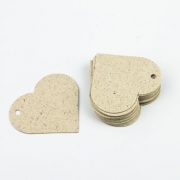 Geschenkanhnger aus Graspapier Herz 45 mm