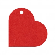 Geschenkanhänger aus Karton Herz 45 mm rot