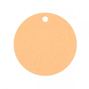 Geschenkanhänger aus Karton Kreis 45 mm apricot