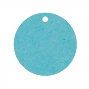 Geschenkanhänger aus Karton Kreis 45 mm wasserblau