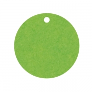 Geschenkanhänger aus Karton Kreis 45 mm grasgrün