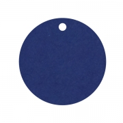 Geschenkanhänger aus Karton Kreis 45 mm königsblau