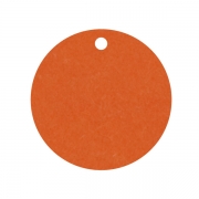 Geschenkanhänger aus Karton Kreis 45 mm mandarine
