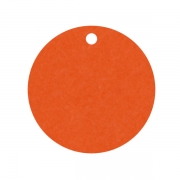 Geschenkanhänger aus Karton Kreis 45 mm orange