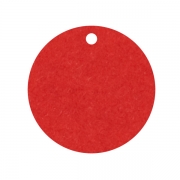 Geschenkanhnger aus Karton Kreis 45 mm rot