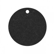 Geschenkanhänger aus Karton Kreis 45 mm schwarz
