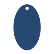 Geschenkanhänger aus Karton oval 32x54 mm dunkelblau