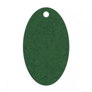 Geschenkanhänger aus Karton oval 32x54 mm dunkelgrün