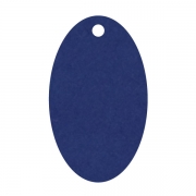 Geschenkanhänger aus Karton oval 32x54 mm königsblau