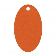 Geschenkanhänger aus Karton oval 32x54 mm mandarine