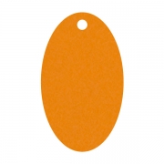 Geschenkanhänger aus Karton oval 32x54 mm mango