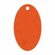 Geschenkanhänger aus Karton oval 32x54 mm orange