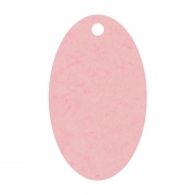 Geschenkanhänger aus Karton oval 32x54 mm rosa