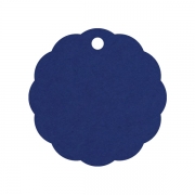 Geschenkanhänger aus Karton Blume 45 mm königsblau