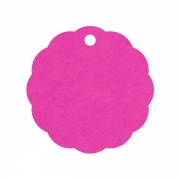 Geschenkanhänger aus Karton Blume 45 mm pink