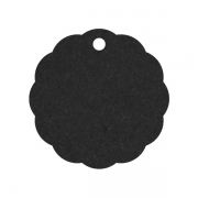 Geschenkanhnger aus Karton Blume 45 mm schwarz