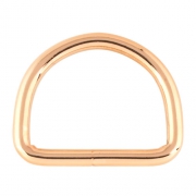 5 Stck D-Ring rosegold  26 x 19mm geschweit