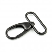 Karabiner 38mm schwarz lackiert