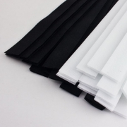 Klettband schwarz weiß 20mm geschnitten auf 20cm 25 Stück