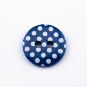 Knopf mit Punkten blau 13 mm