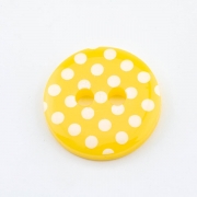 Knopf mit Punkten gelb 13 mm
