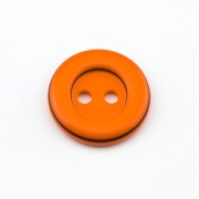 Knopf zweifarbig orange 14 mm