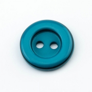 Knopf zweifarbig petrol 14 mm