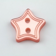 Knopf Stern halbtransparent rosa 13 mm
