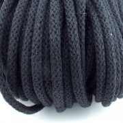 Baumwollkordel schwarz 5mm mit Kern