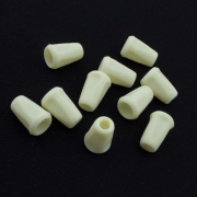 10 Stck Kordel-Endstck milchwei 4mm