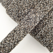 2 Meter Baumwollkordel Multicolor 20mm schwarz grau